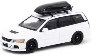 Mitsubishi Lancer Evolution Wagon Roof Box White 1:64 tarmac