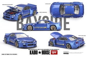 MiniGT #158 Nissan Skyline GT-R (R34) Kaido Works (V2 Aero) SHINJUKU V2