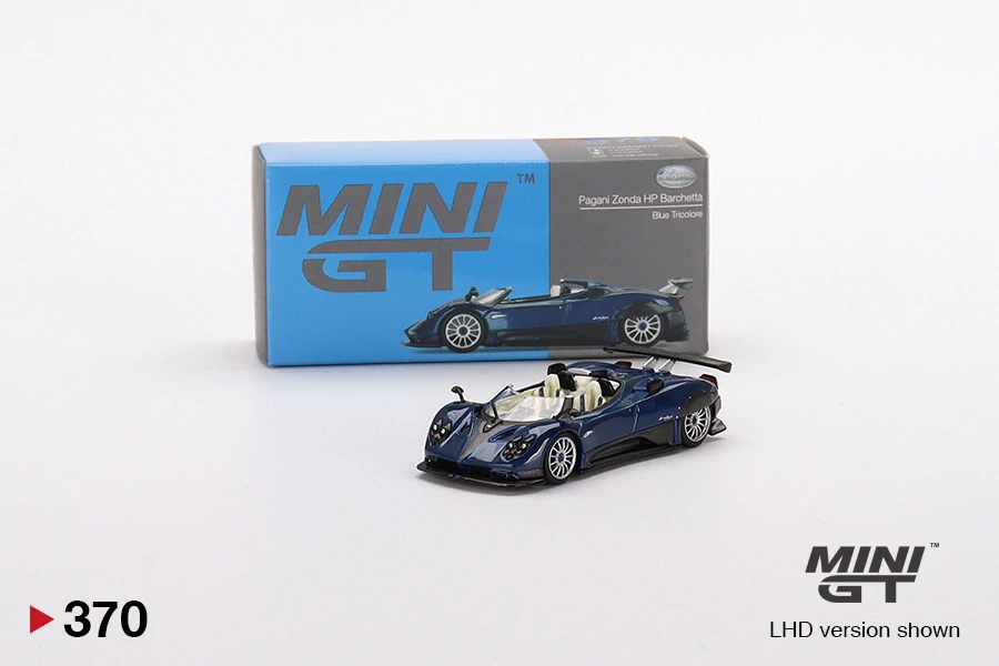 MiniGT #370 Pagani Zonda HP Barchetta Blue Tricolore