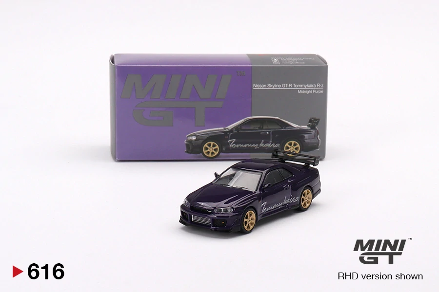 MiniGT #616 Nissan Skyline GT-R (R34) Tommykaira R-z Midnight Purple