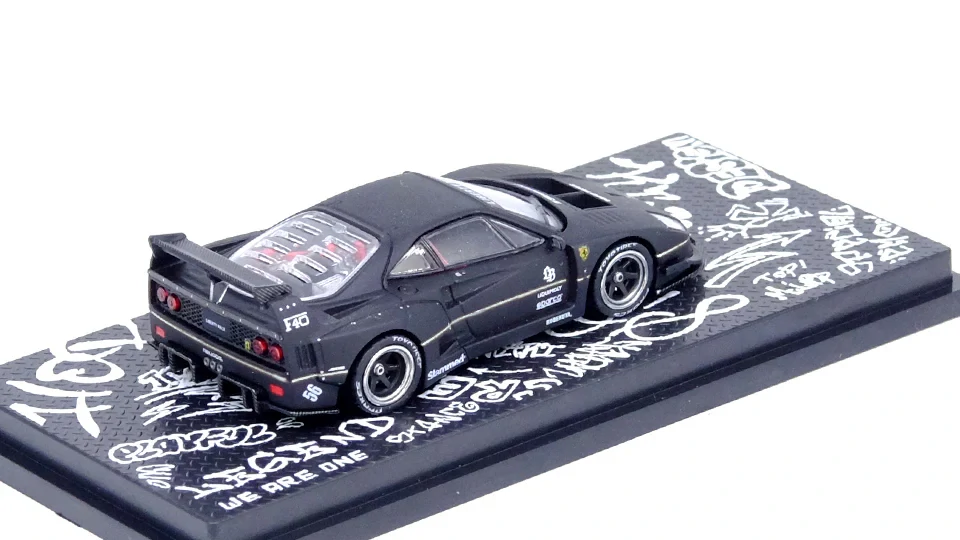 Ferrari F40 LBWK Matte Black Hong Kong Expo 2023 1:64 INNO64