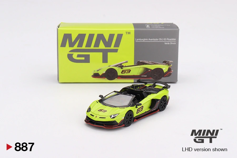 MiniGT #887 Lamborghini Aventador SVJ 63 Roadster Verde Shock