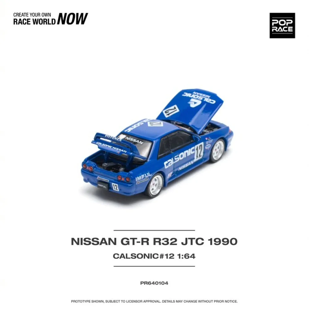 Pop Race 1:64 Nissan Skyline GT-R R32 JTC 1990