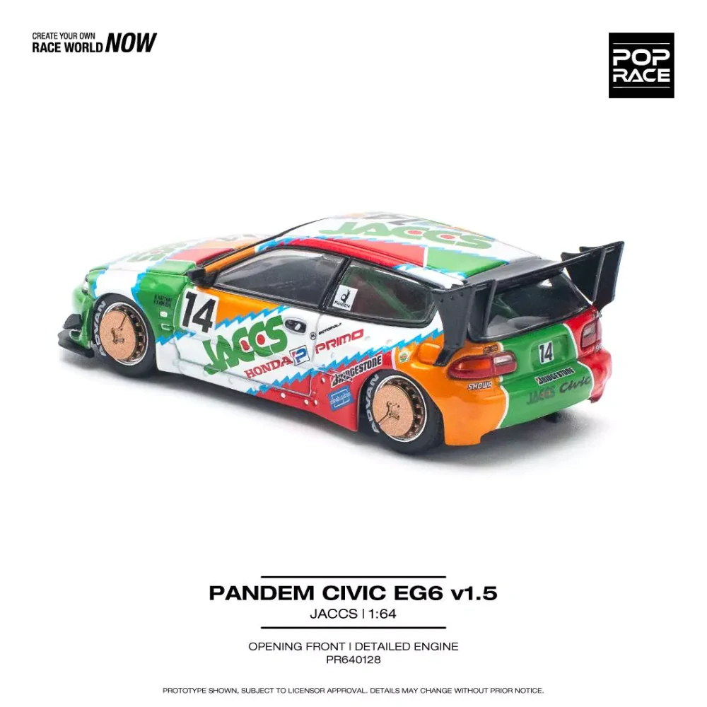 Pop Race 1:64 PANDEM Honda Civic EG6 JACCS