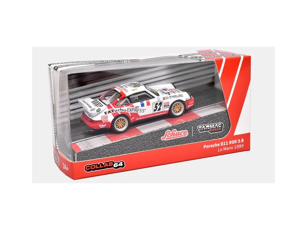 Porsche 911 RSR 3.8 #52 Le Mans 1994 1:64 Schuco/tarmac