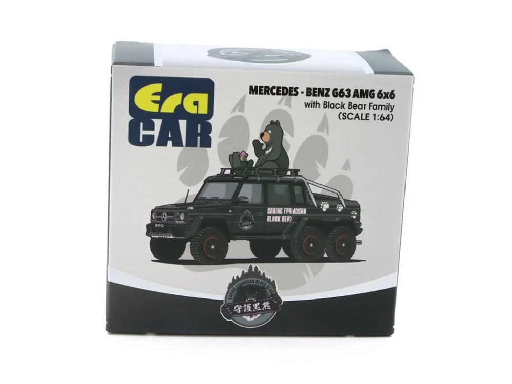 Mercedes-Benz G63 AMG 6x6 with Black Bear Family 1:64 Era Car