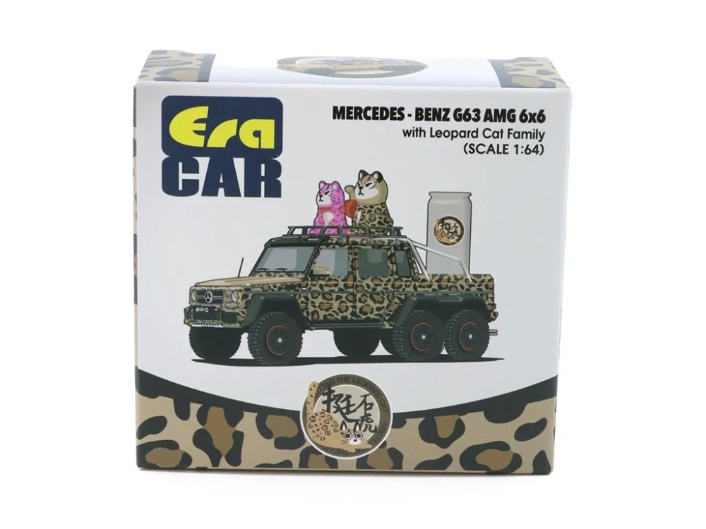 Mercedes-Benz G63 AMG 6x6 with Leopard Cat Family 1:64 Era Car