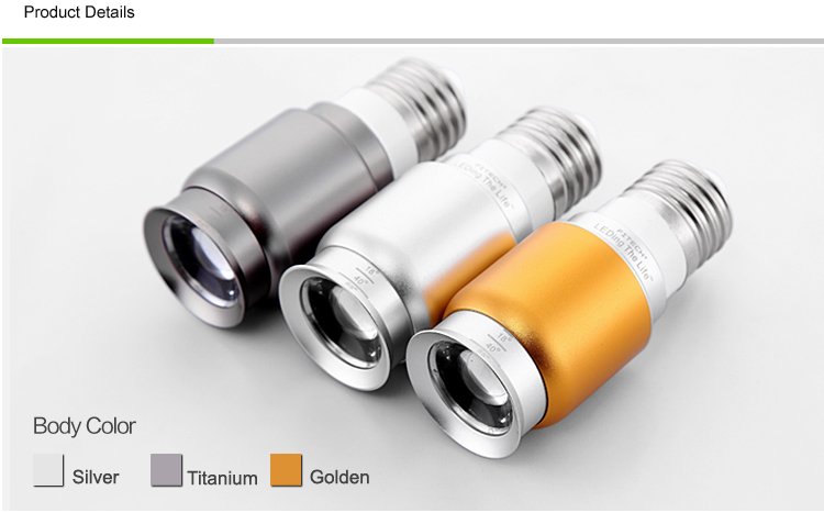 LED žárovka Moon light E27 stříbrná